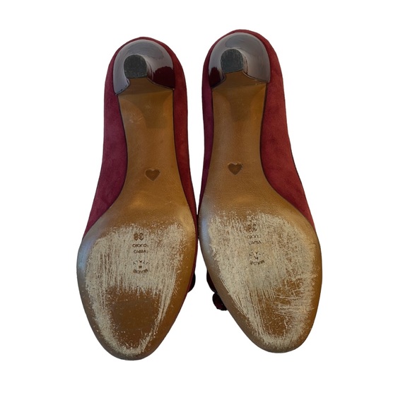 Reduced MOSCHINO Cheap and Chic vintage burgundy suede heels, size 8 - Picture 7 of 16